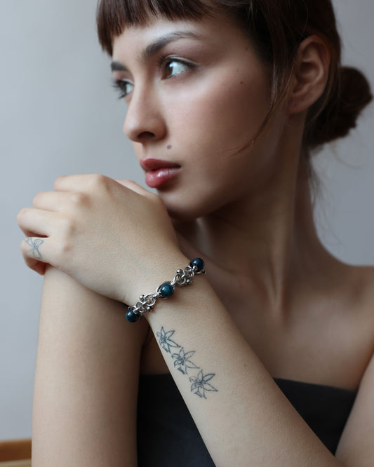 Lotus Knot x Blue Tiger Eye Bracelet