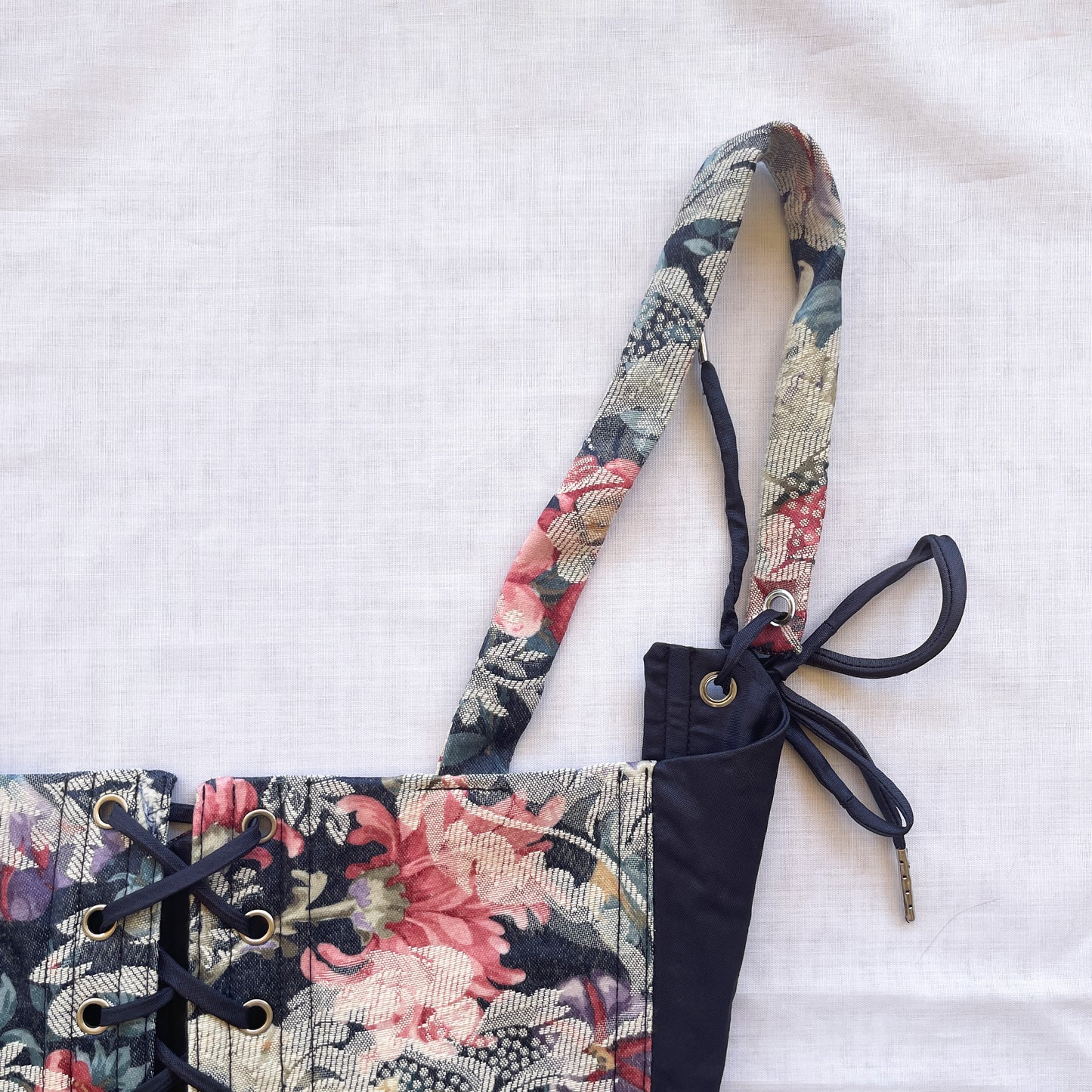 Upcycled Peony Blossom Corset