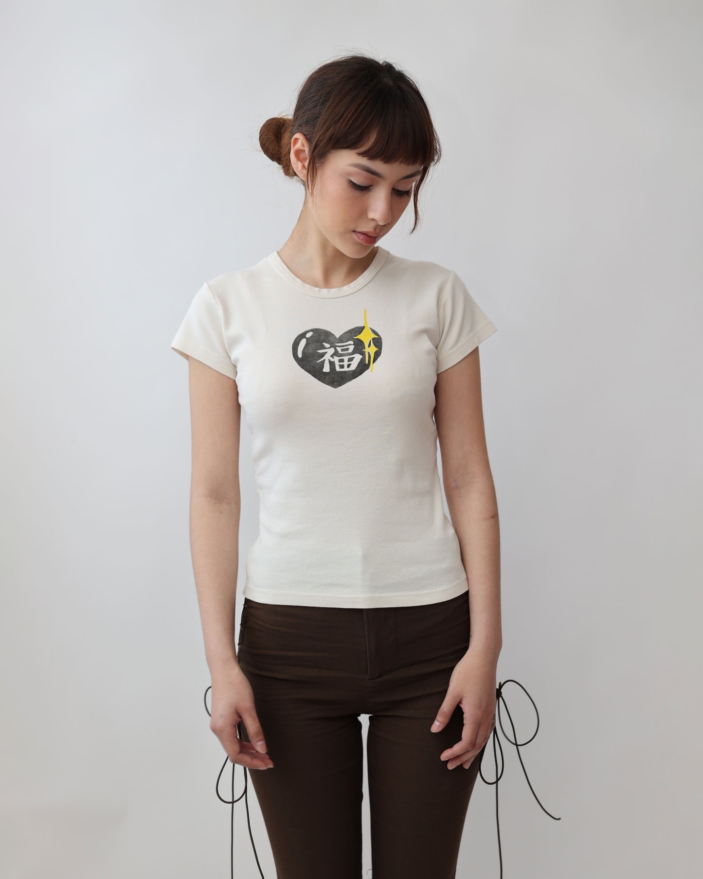 "福"| Blessing Baby Tee - Onyx