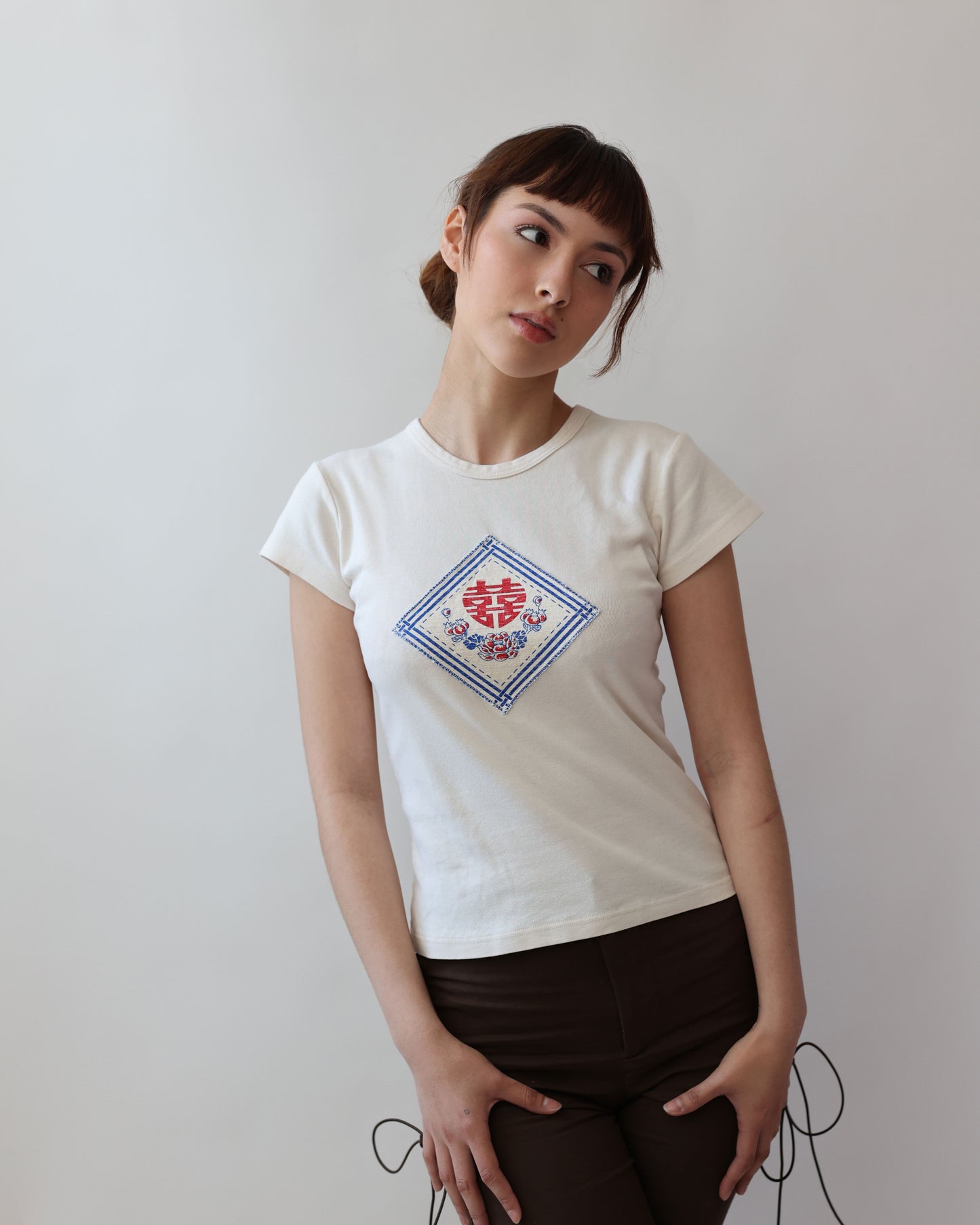 Double joy baby tee | Cream