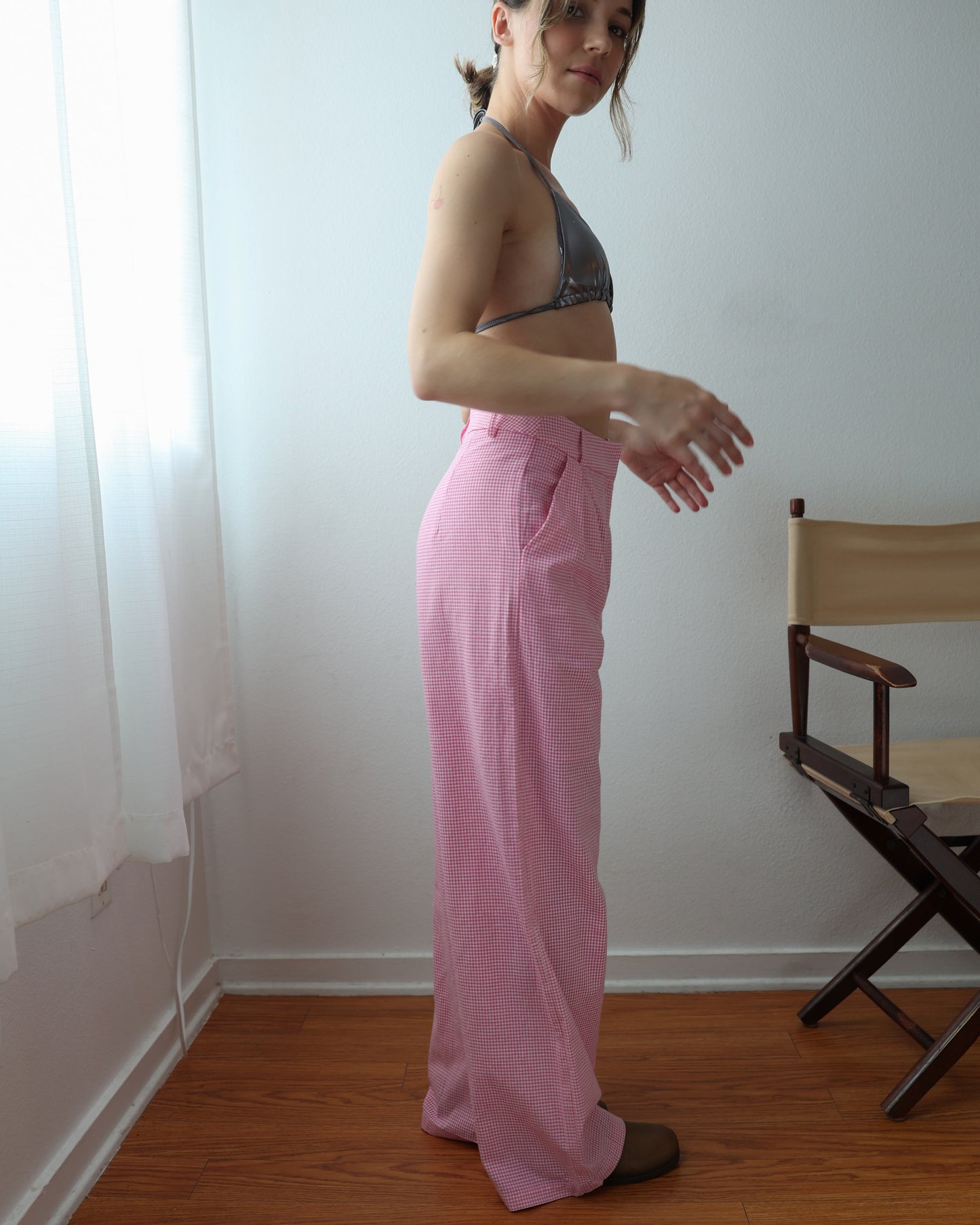 GINGHAM PANTS / PINK