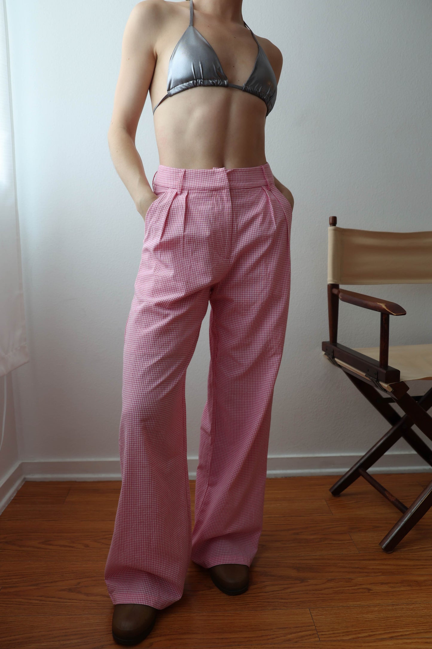 GINGHAM PANTS / PINK