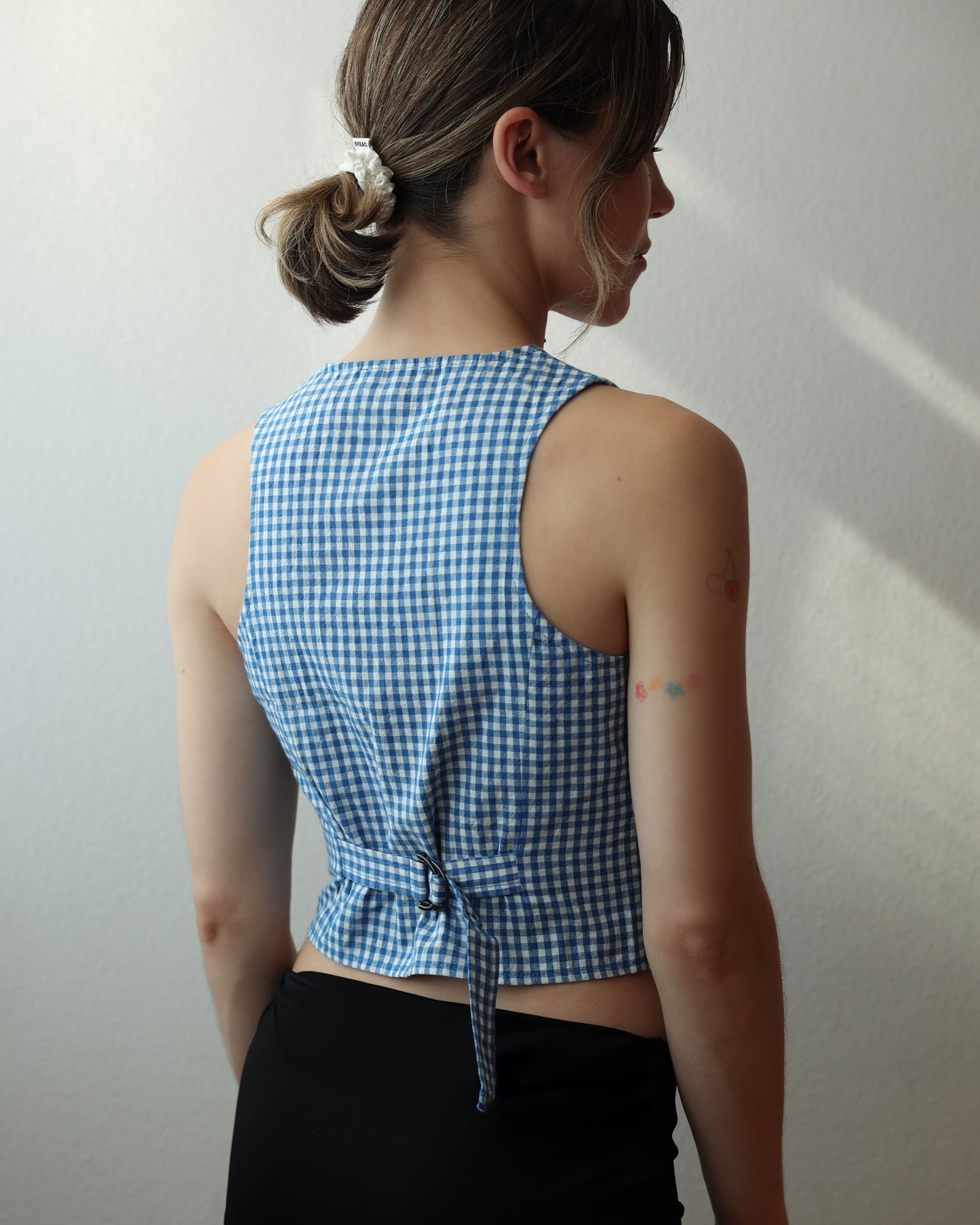 GINGHAM VEST / BLUE
