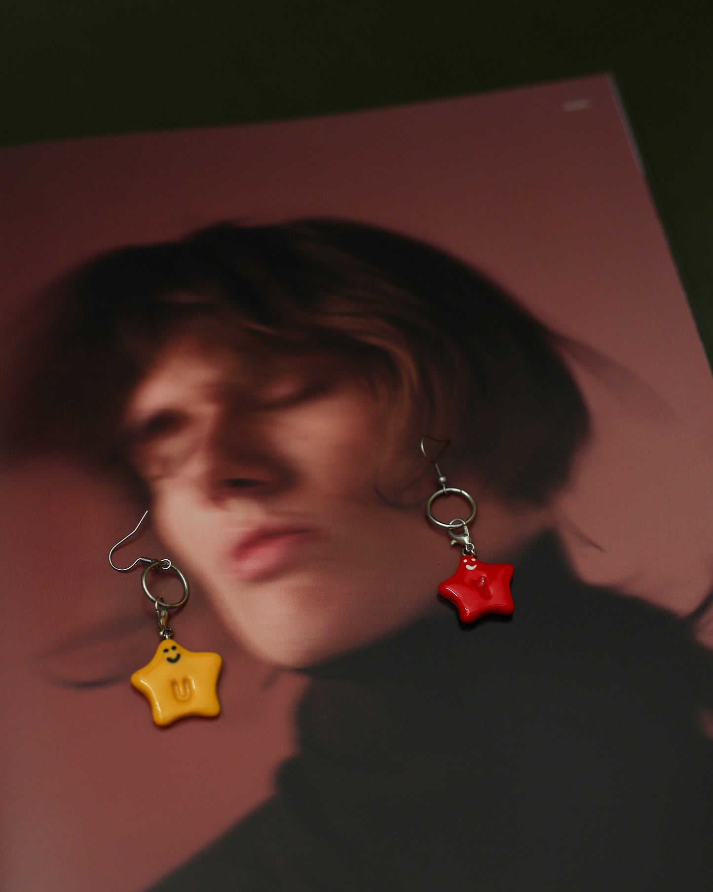 Initial Star Earring