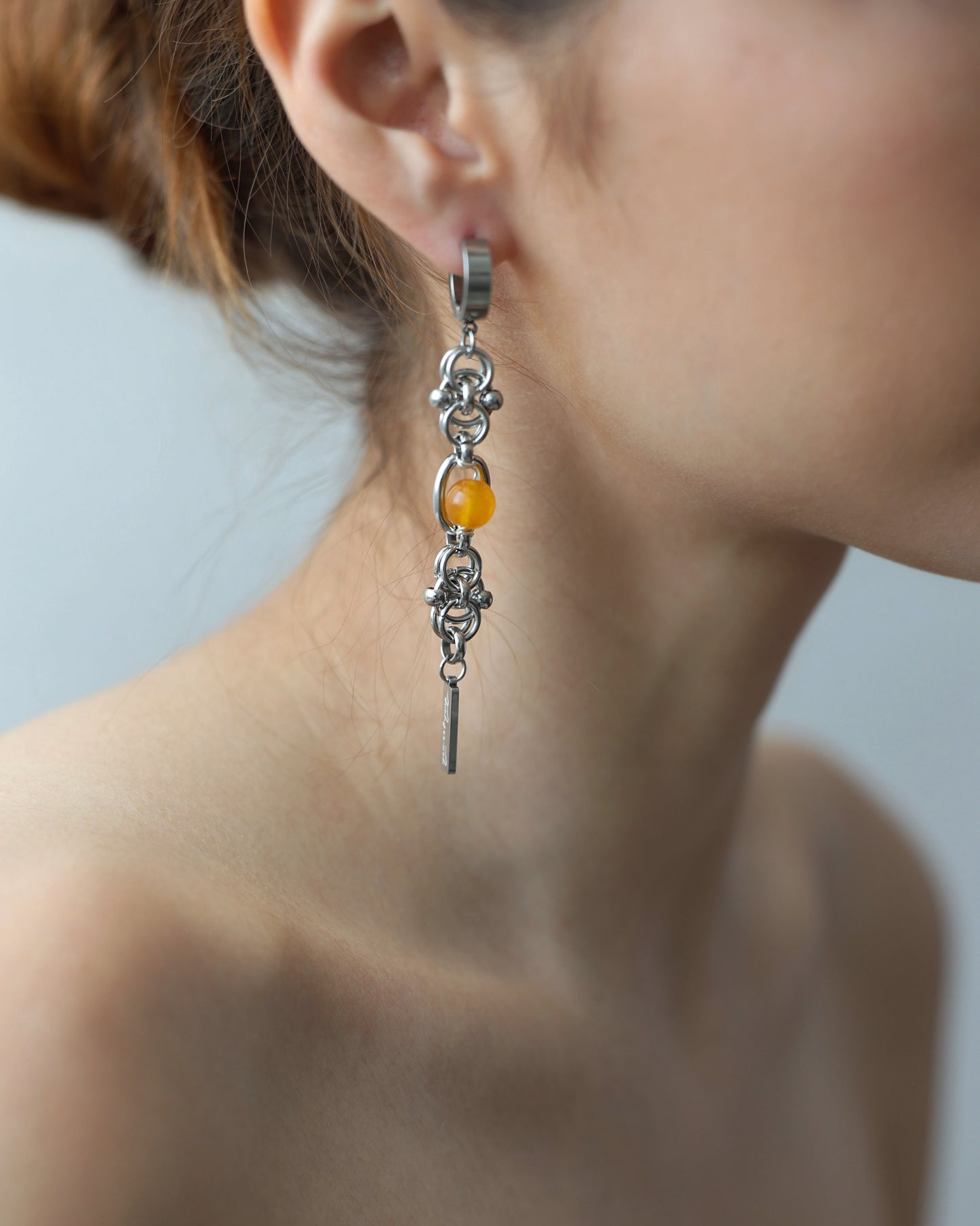 Lotus Knot x Yellow Jade Earring