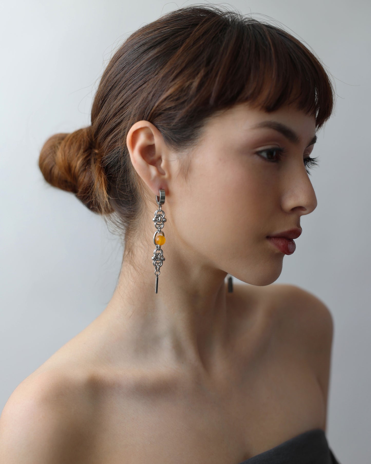 Lotus Knot x Yellow Jade Earring