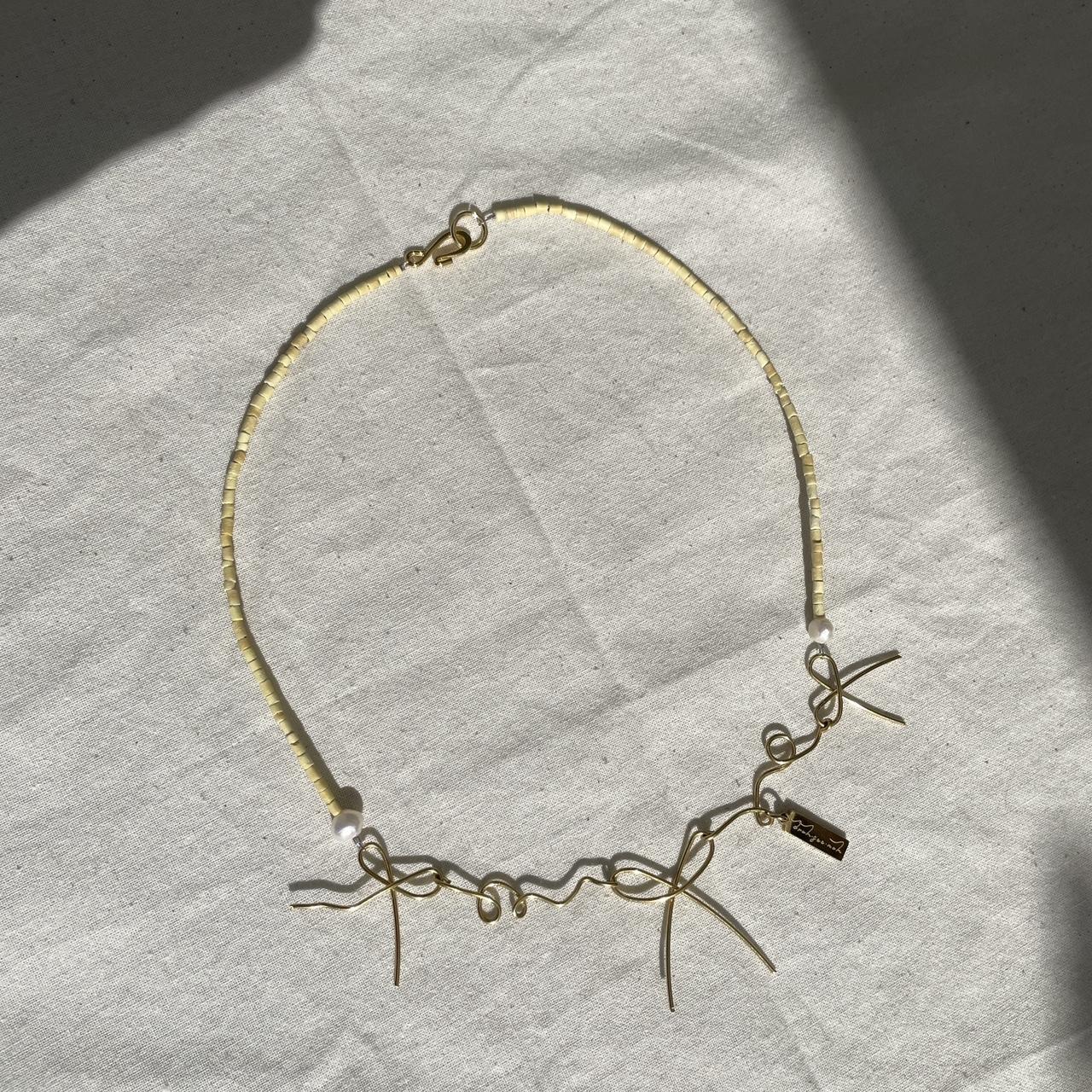 Bow Wire Art Necklace ⋆౨ৎ˚⟡˖ ࣪