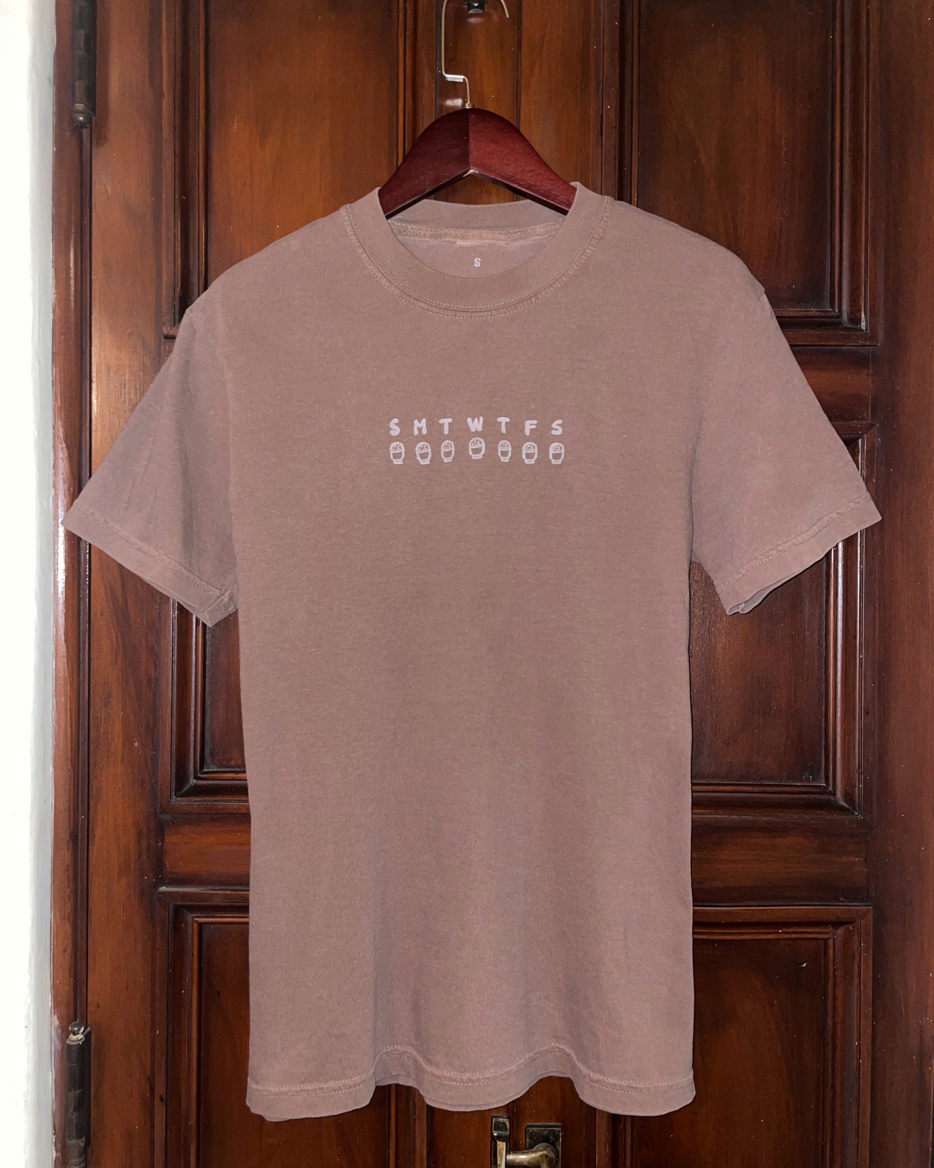 Stamped Weekly Rice Unisex Tee | Espresso