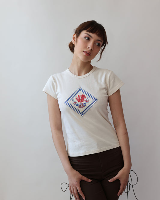 Double joy baby tee | Cream