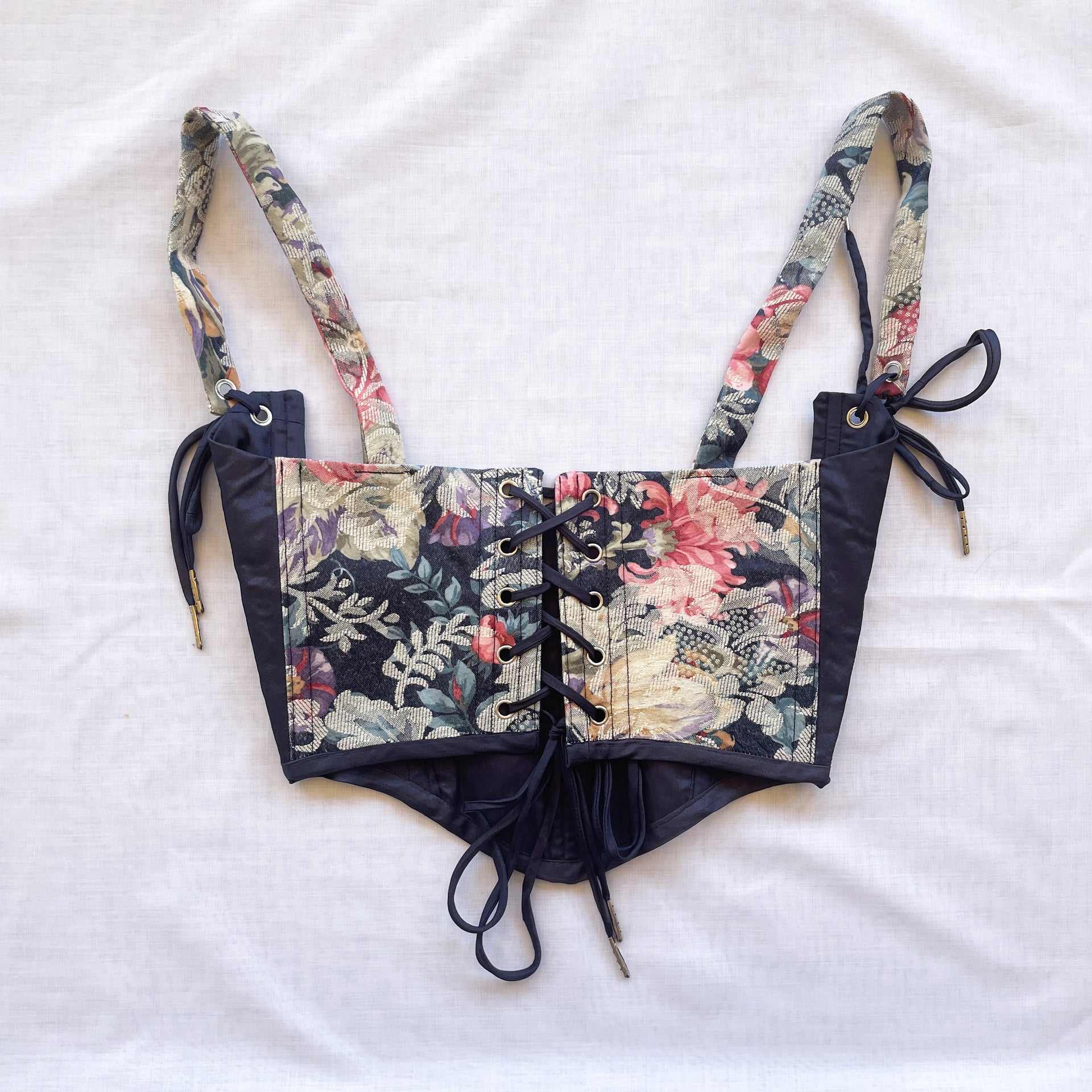 Upcycled Floral Corset