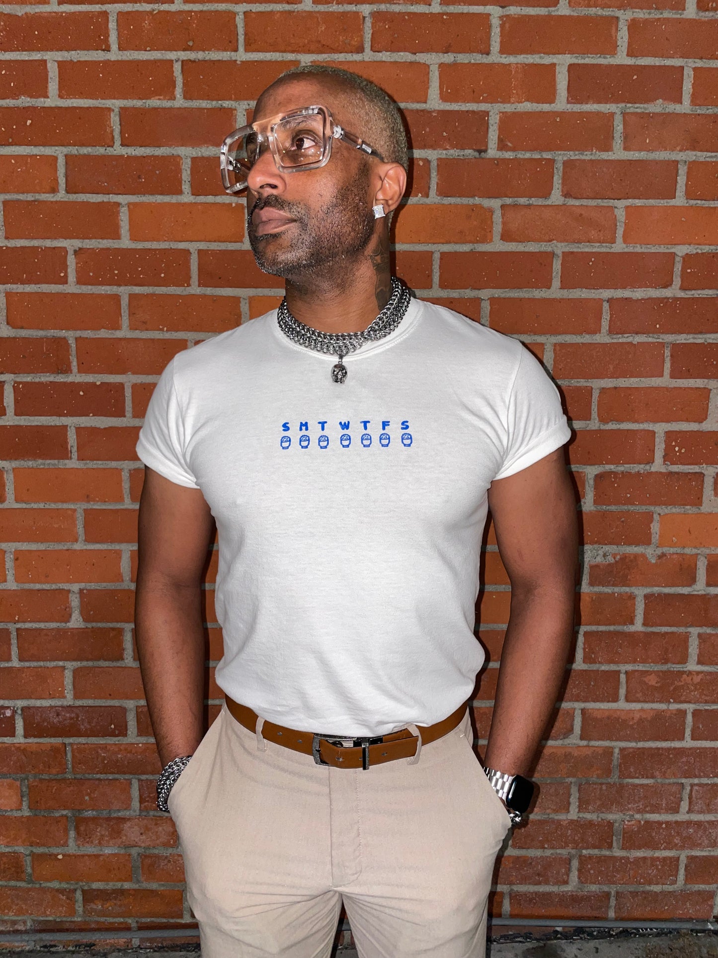 Stamped Weekly Rice Unisex Tee | White