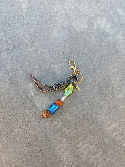 Recycled Glass Beads Keychain