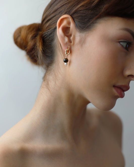 Knotted Tiger Eye Earring